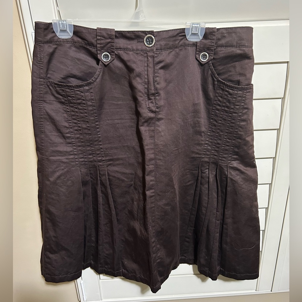 Escada Sport Brown Knee-length Bubble Skirt with Ruched Style for Casual…